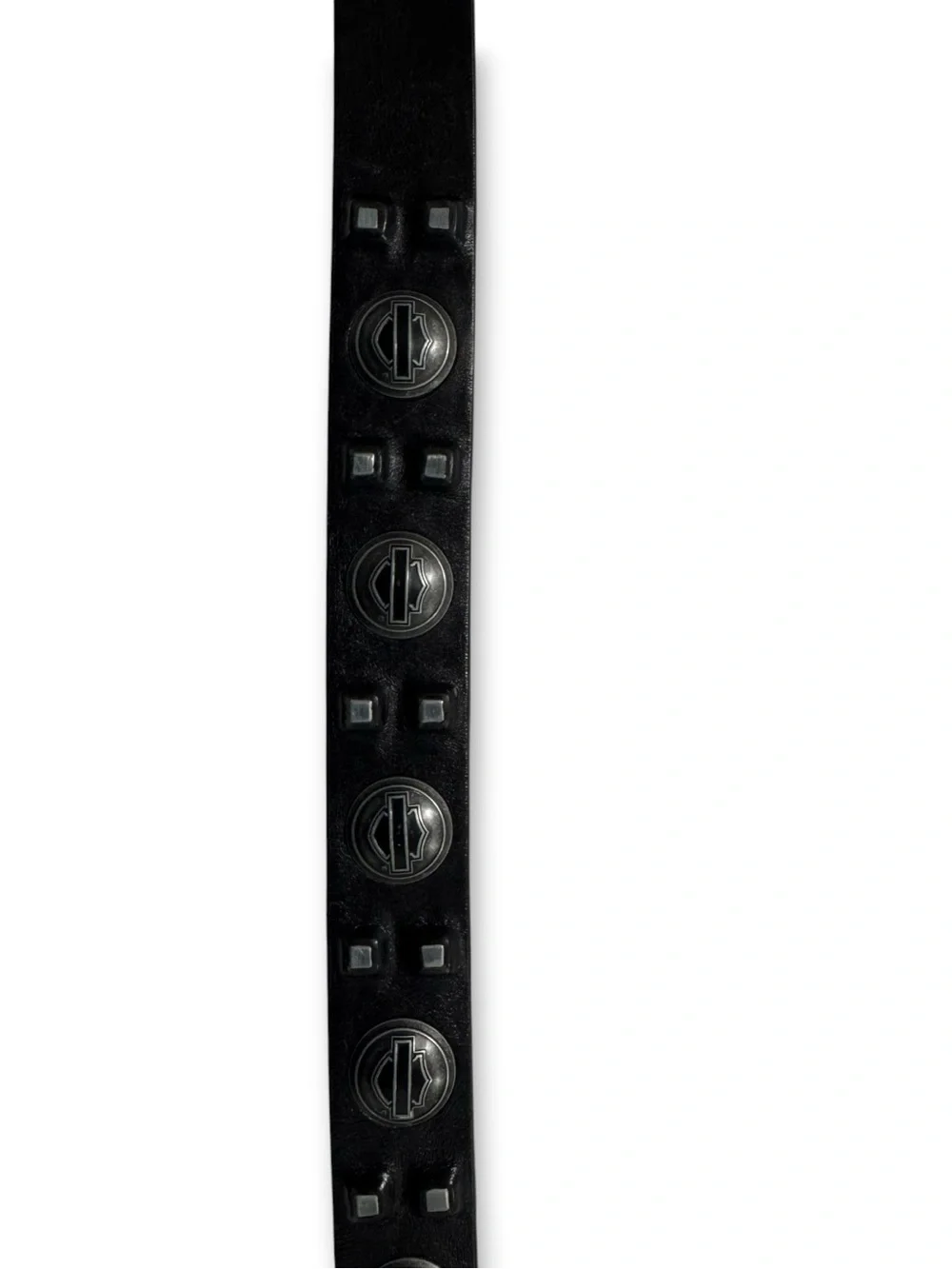 Harley Davidson Men’s Midnight Belt Size 36 Black Leather Studded Logo Biker